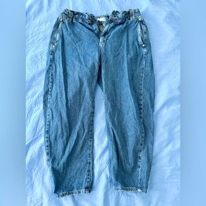 Zara paper bag cropped jean size 10